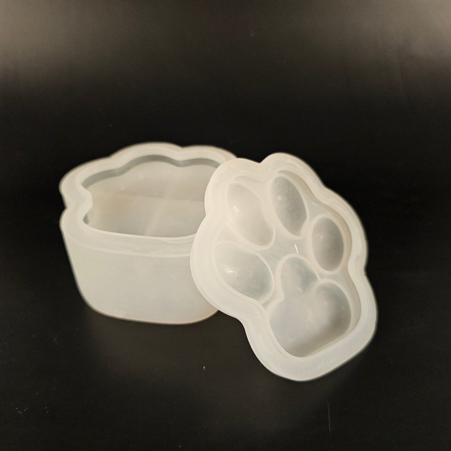 Silikonform: Dose "Pfote"