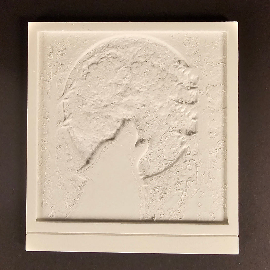 Silikonform: Lithophanie-Kachel "Wolfsmond"