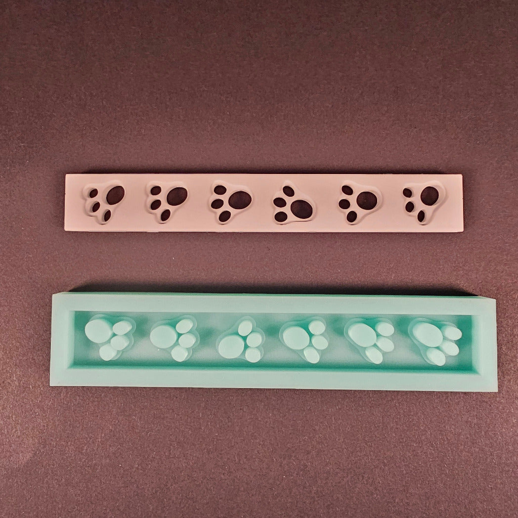 Silikonform: Klötzchen "Hasenpfoten"