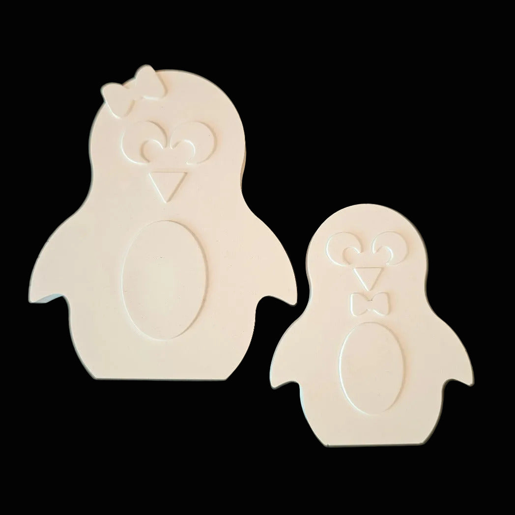 Silikonform: Lustige Pinguine, 2er Form