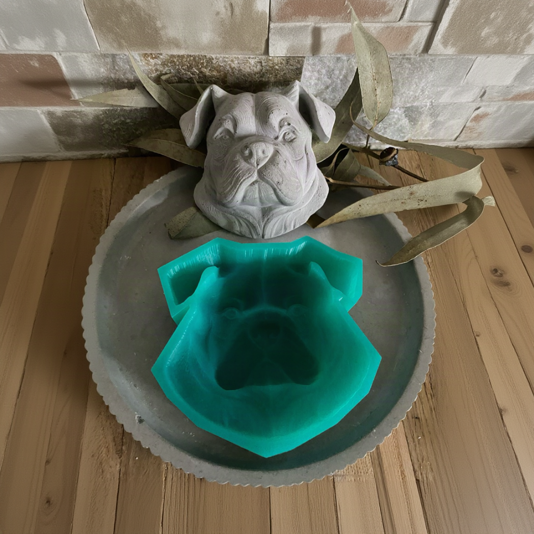 Silikonform: Englische Bulldogge-Gesicht