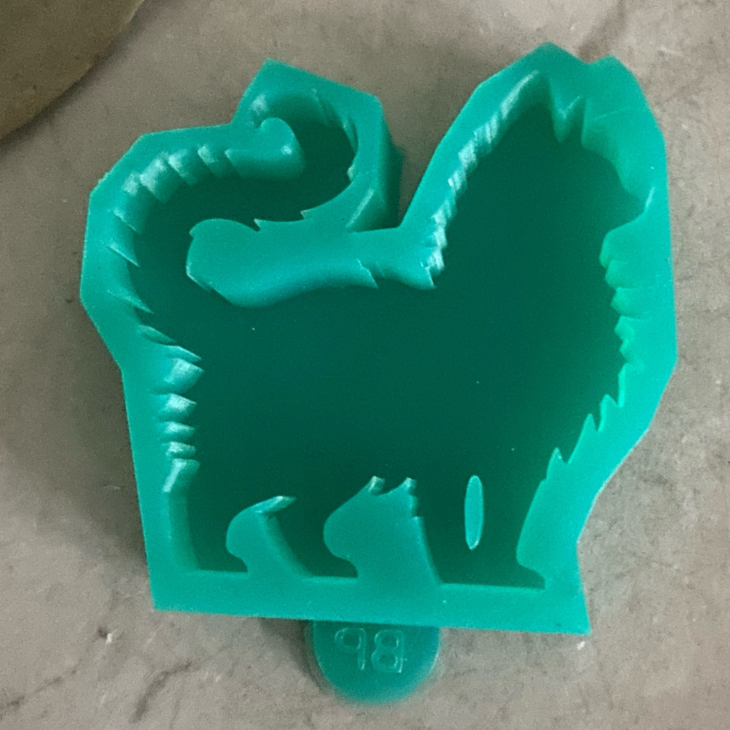 Silikonform: Langhaar-Katze in zwei Größen