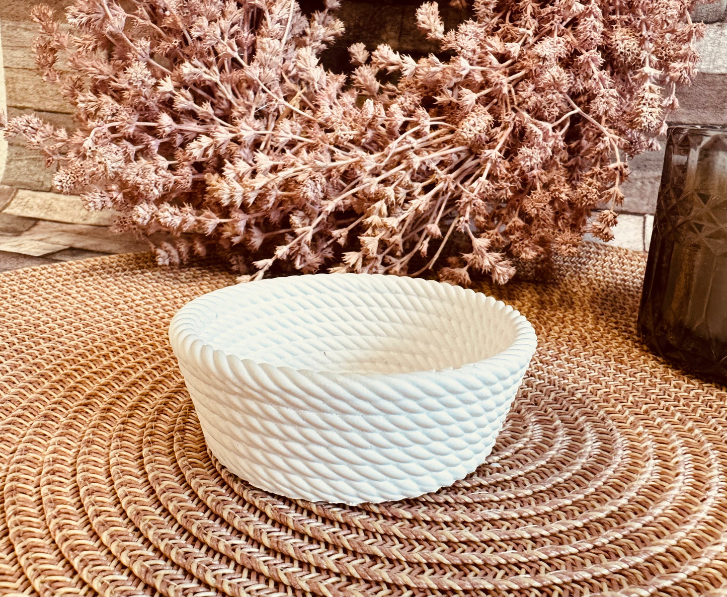 Silikonform Schale gestrickte Optik