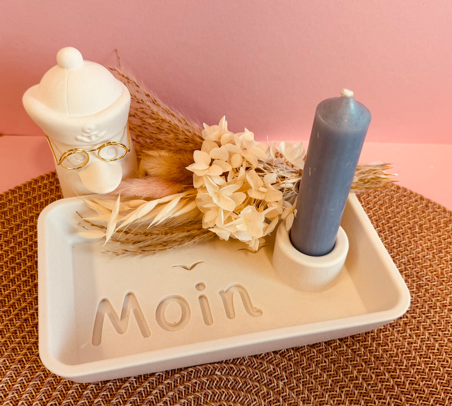 Silikonform Kerzenteller Kerzentablett Moin und Möwen