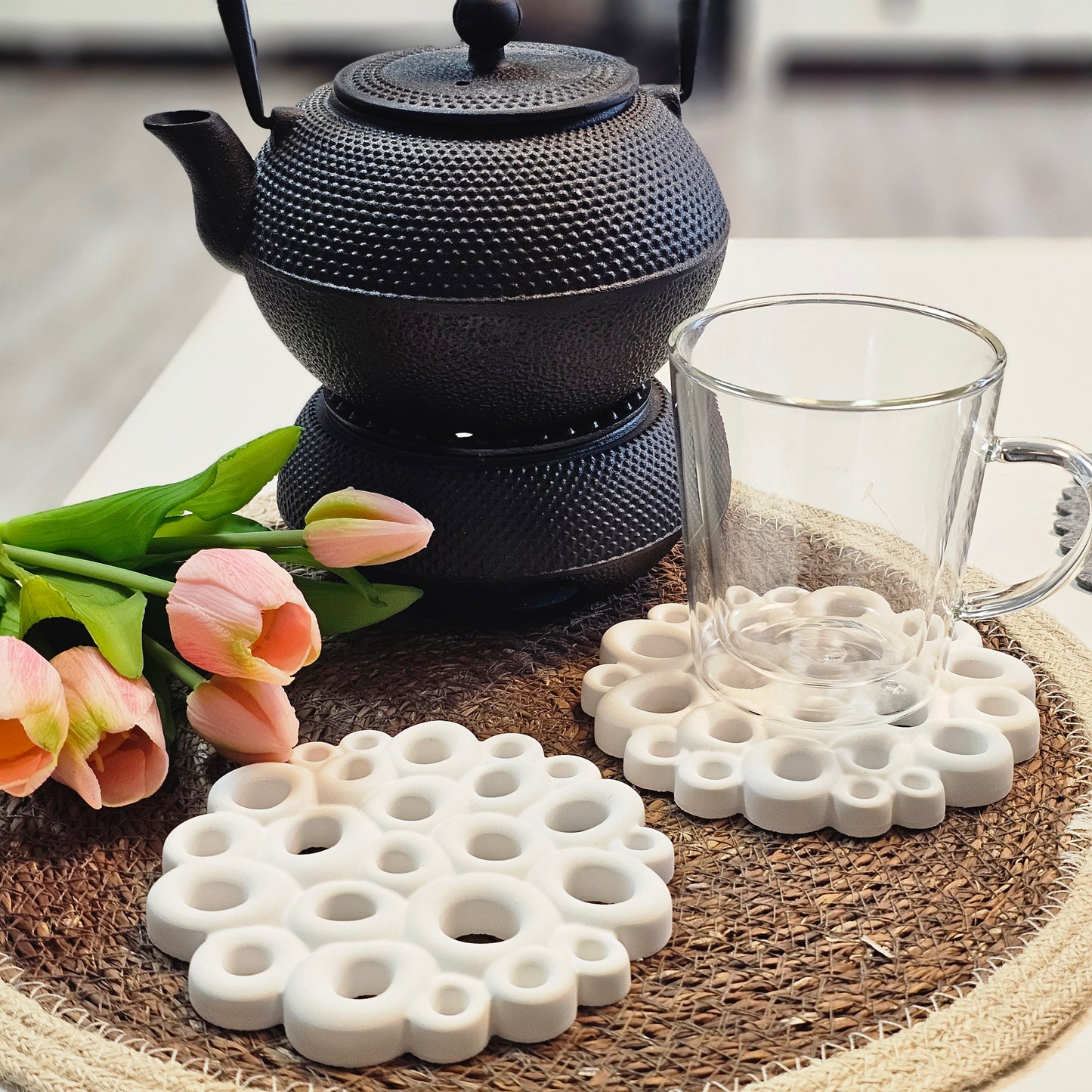 Silikonform Blumenretter, Untersetzer viele Möglichkeiten 2er Set
