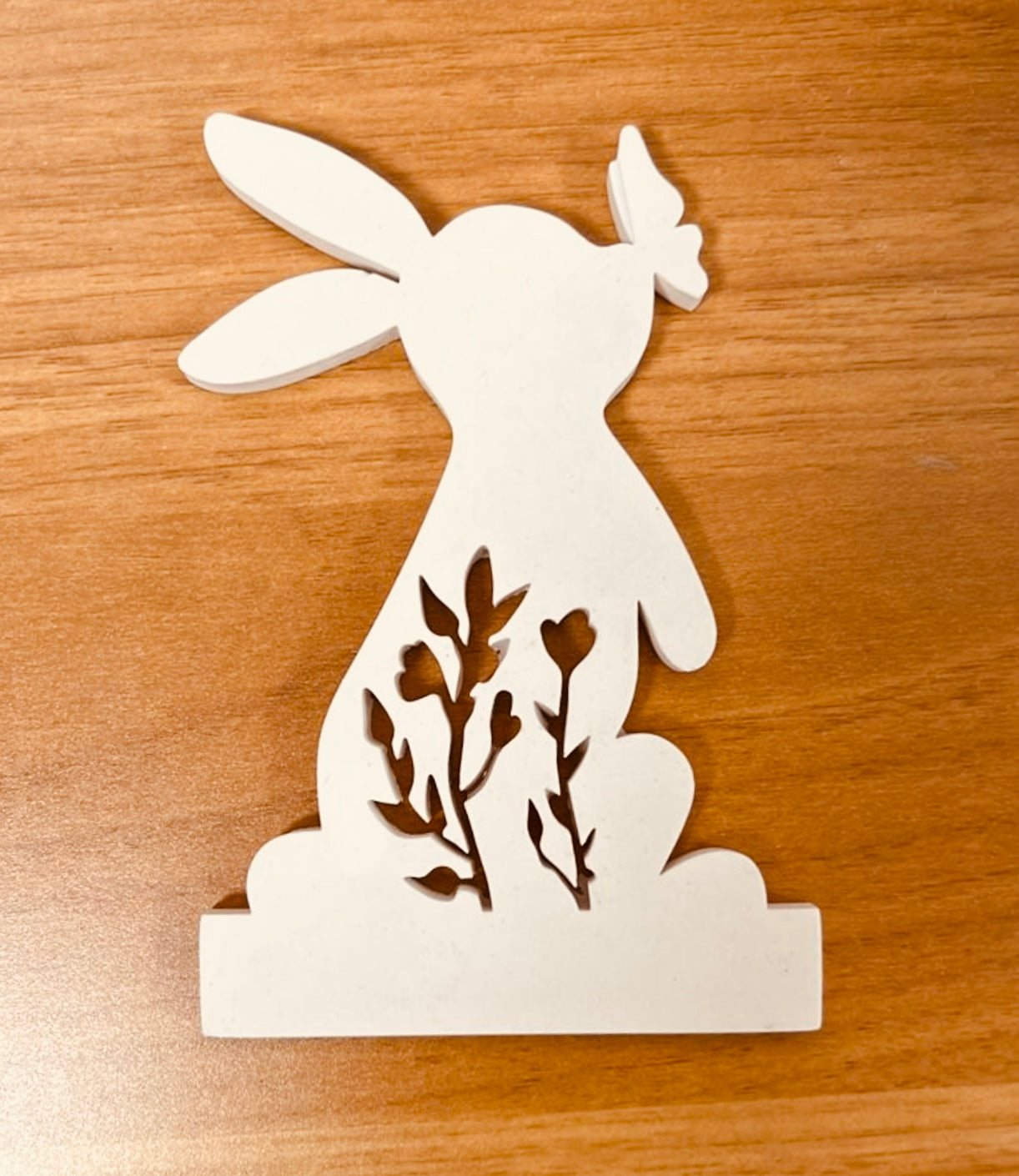 Silikonform: Einschieber "Osterhase mit Schmetterling"