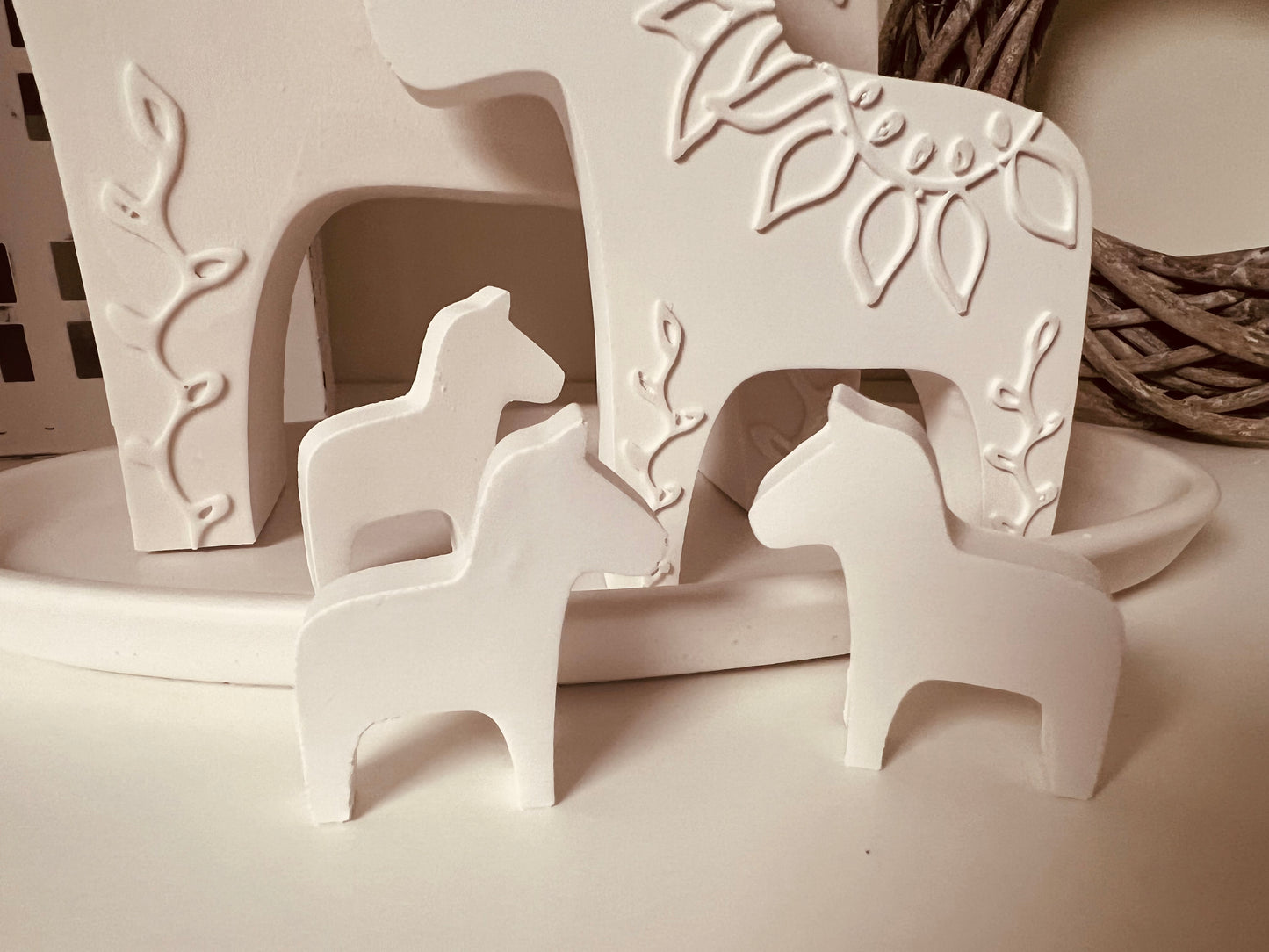 Silikonform Dala Pferd floral