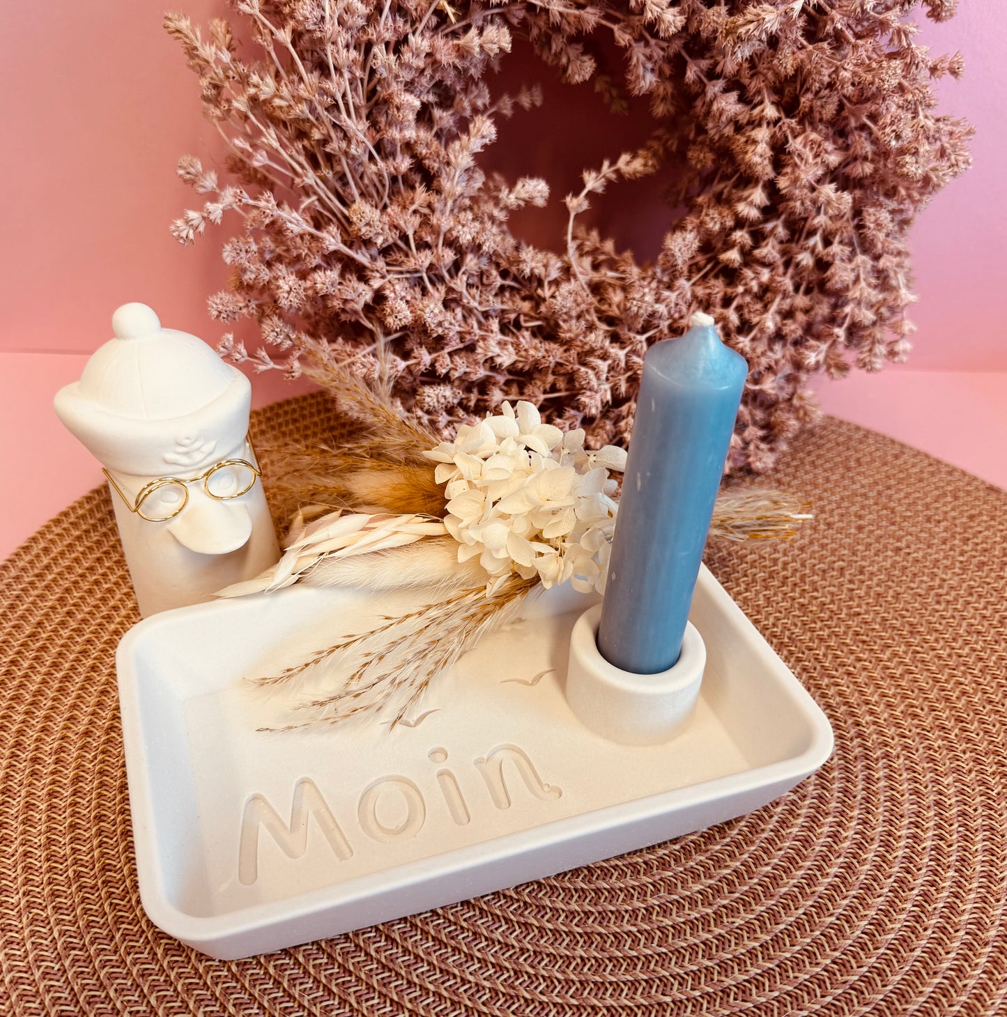 Silikonform Kerzenteller Kerzentablett Moin und Möwen