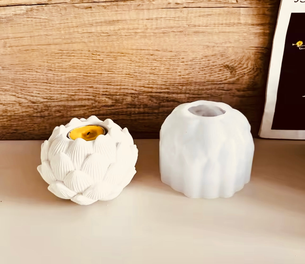 Silikonform Lotusblume für Teelicht