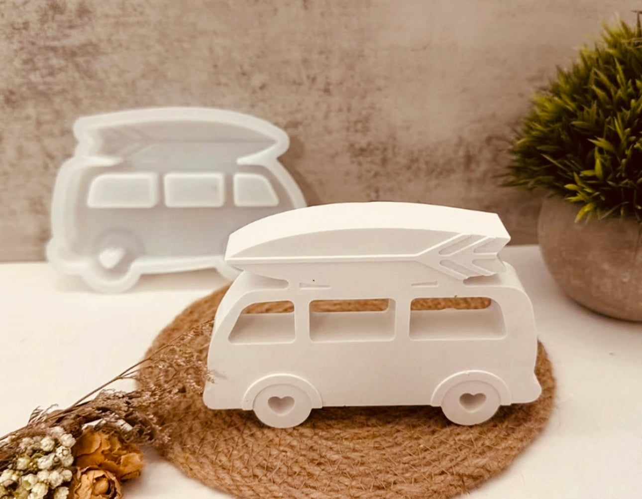 Silikonform Camper mit Surfbrett
