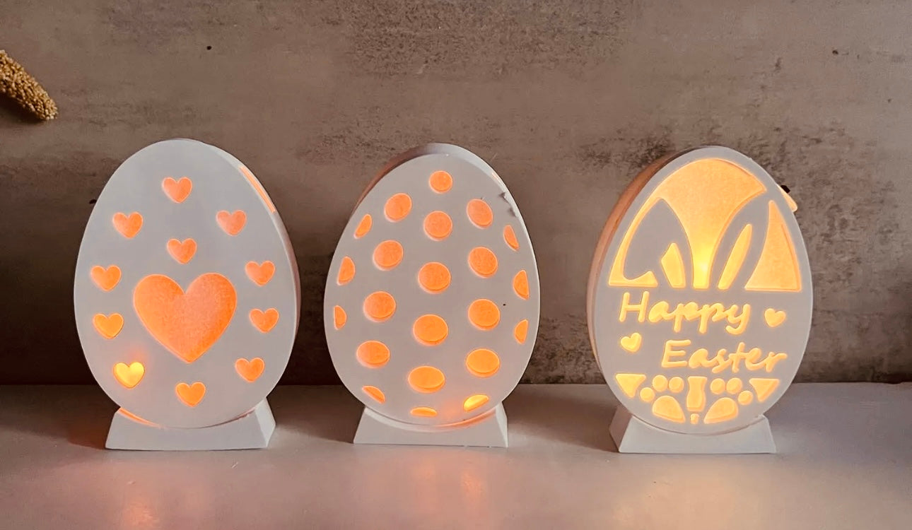 Silikonform Set 8tlg. Beleuchtete Ostereier