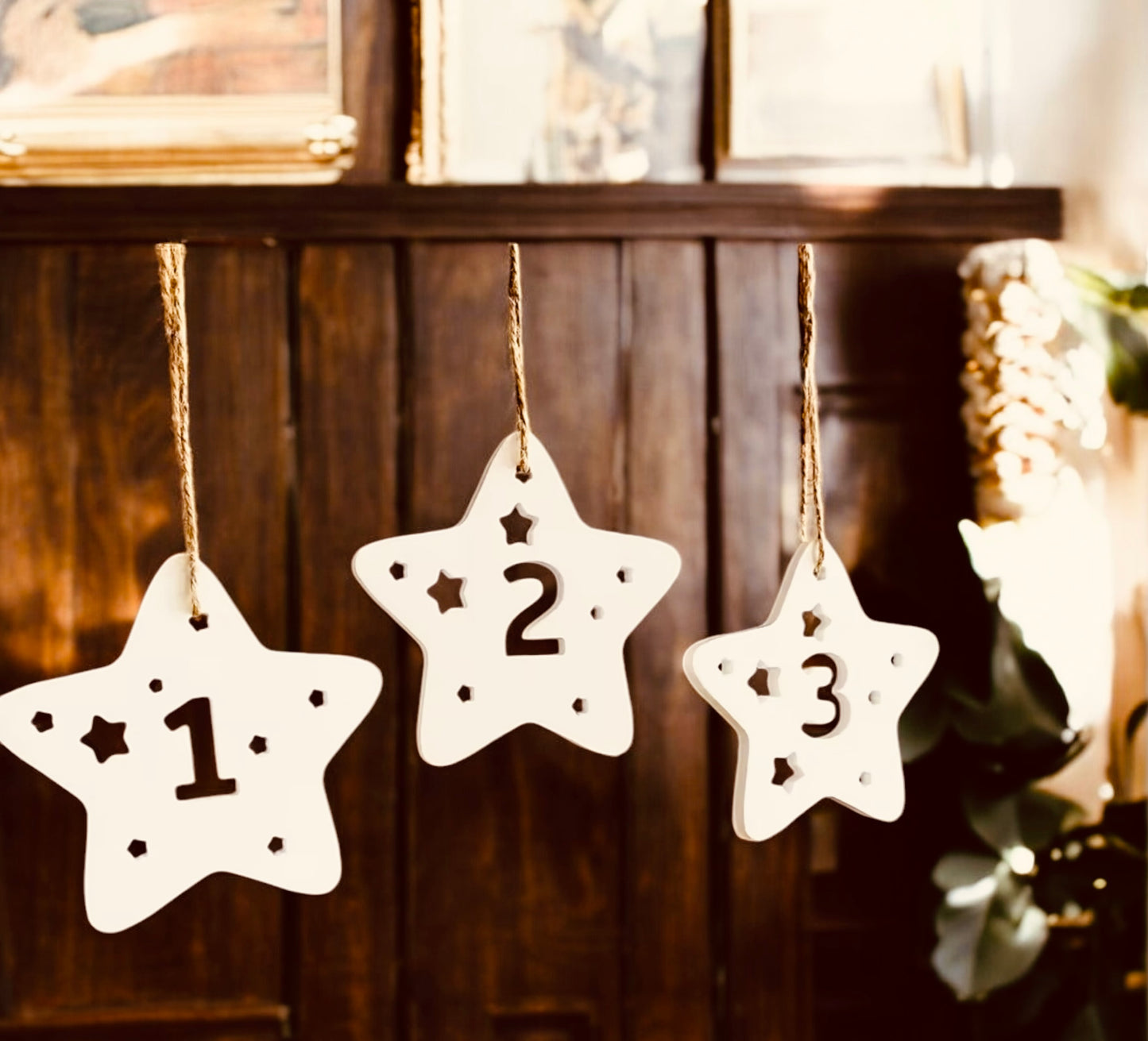 Silikonform Leuchtsterne Adventszahlen