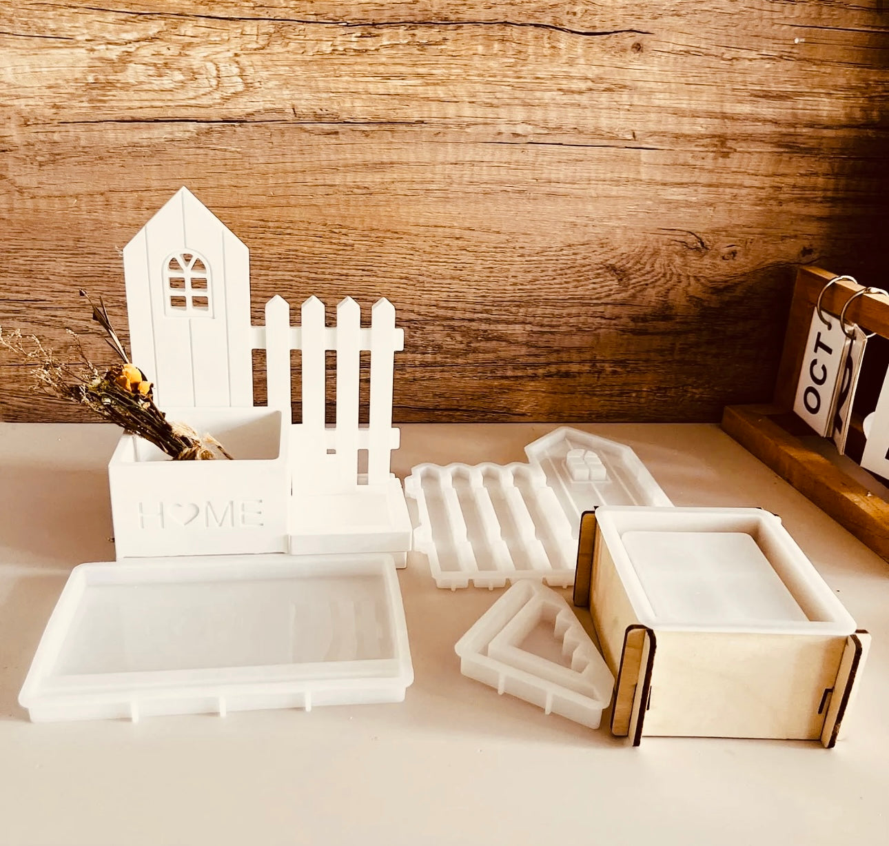 Silikonform Utensilo Haus Set 4tlg