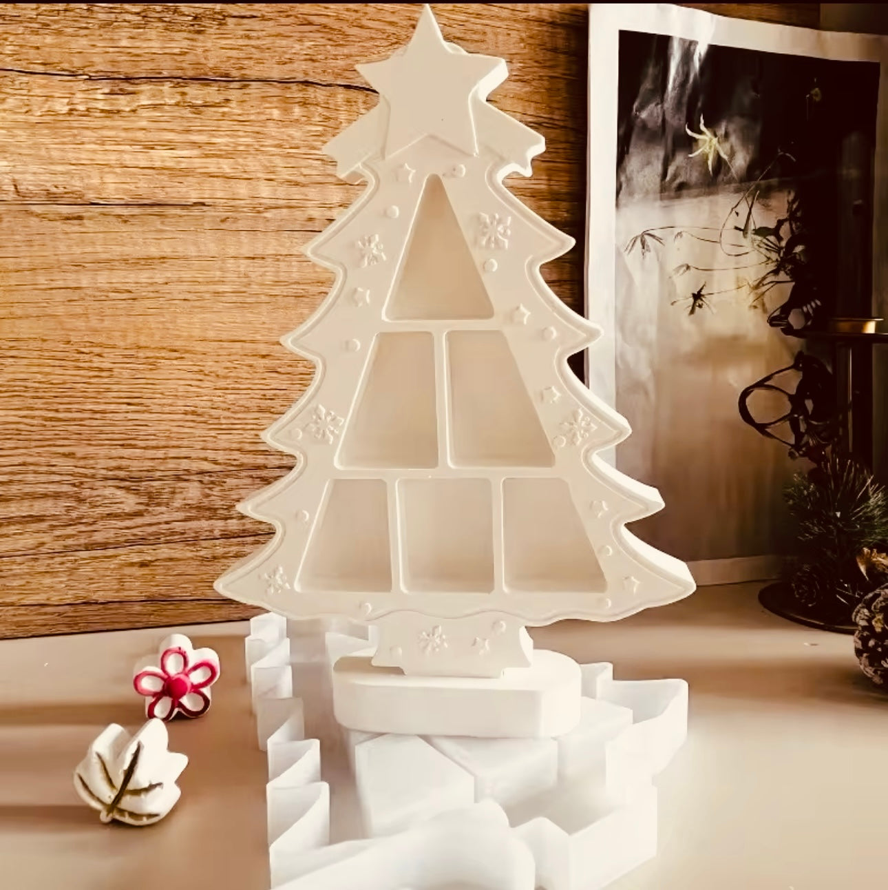 Silikonform: Tannenbaum Standdekoration Regal