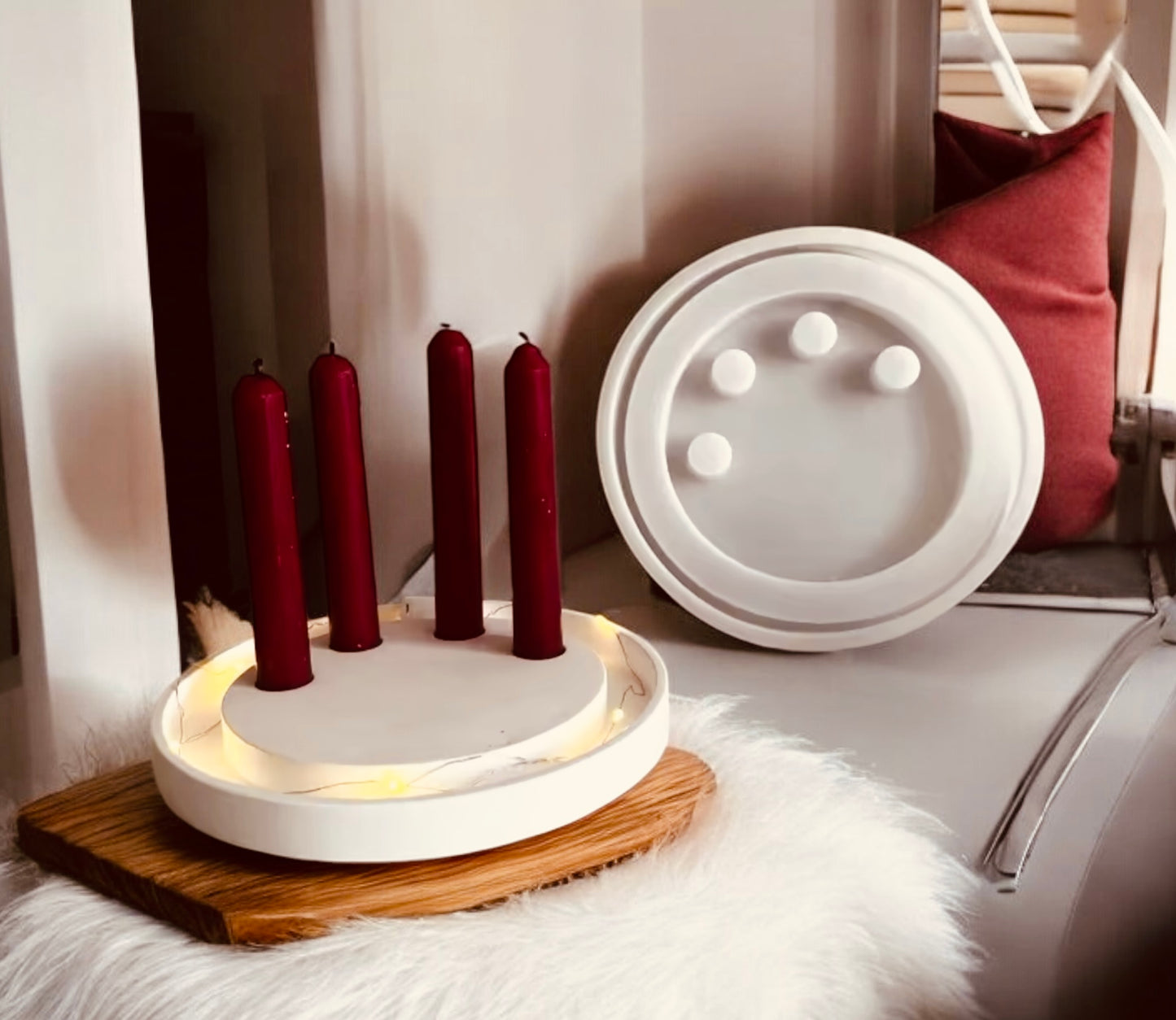Silikonform Adventsteller Kerzenteller