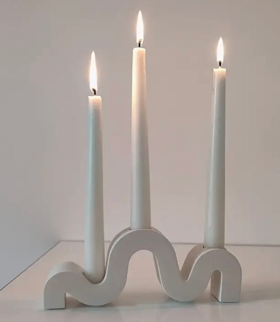 Silikonform Stabkerzenhalter im Skandidesign