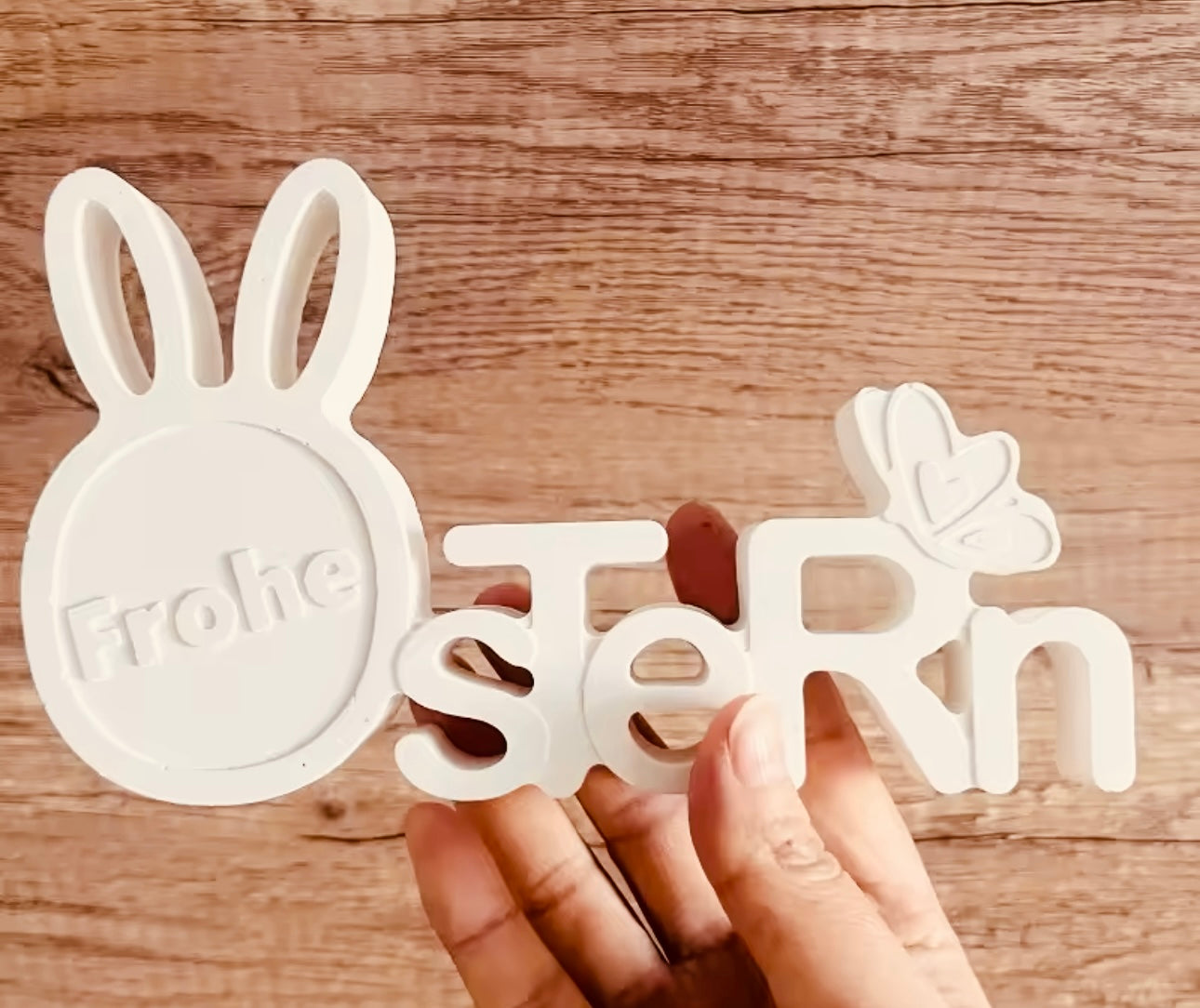 Silikonform Schriftzug Ostern