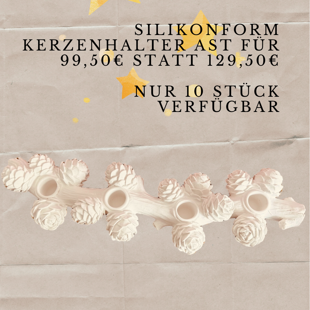 Silikonform Adventskerzenhalter Adventsgesteck