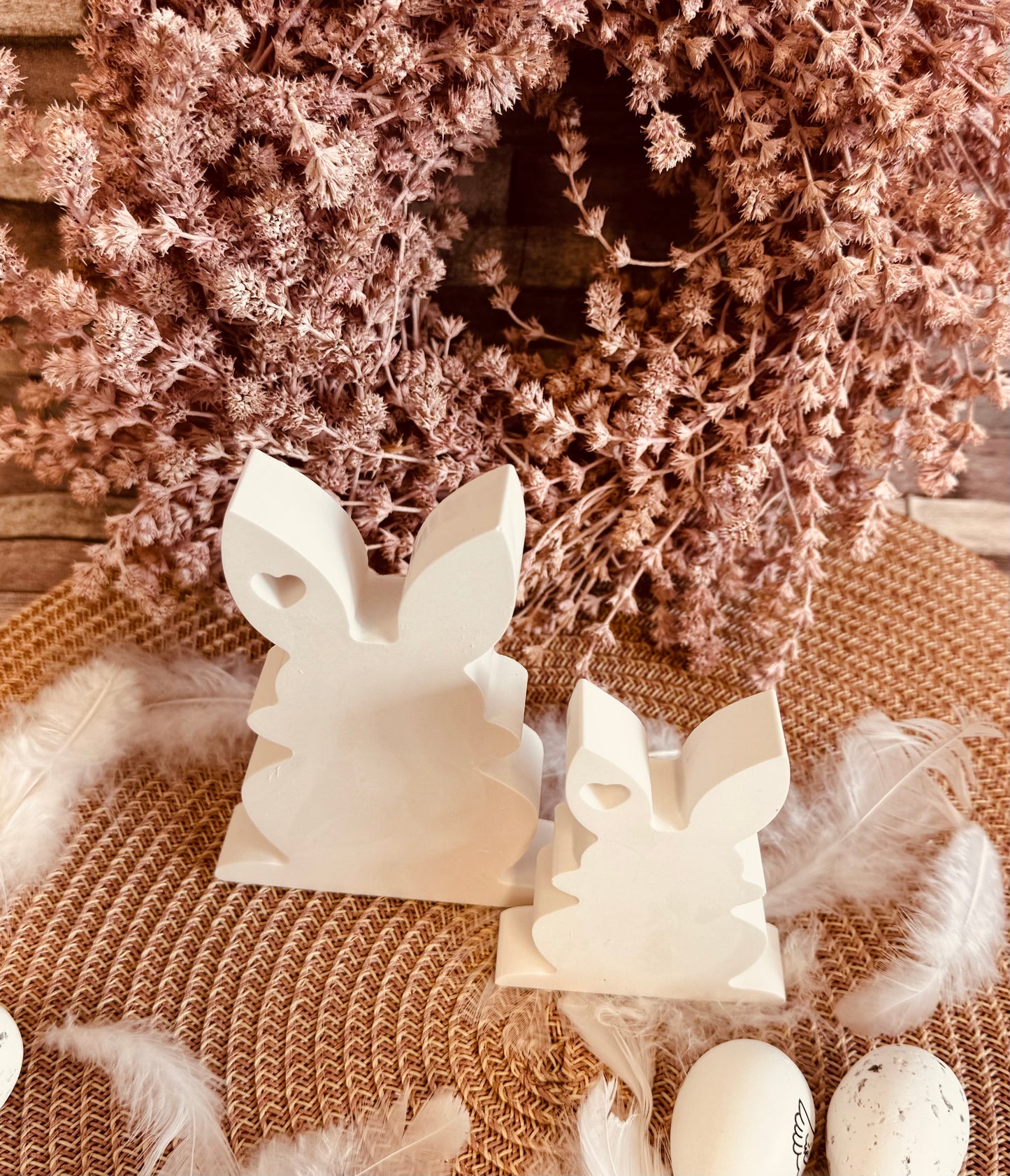 Silikonform Hase mit Herz im Ohr in 2 Größen