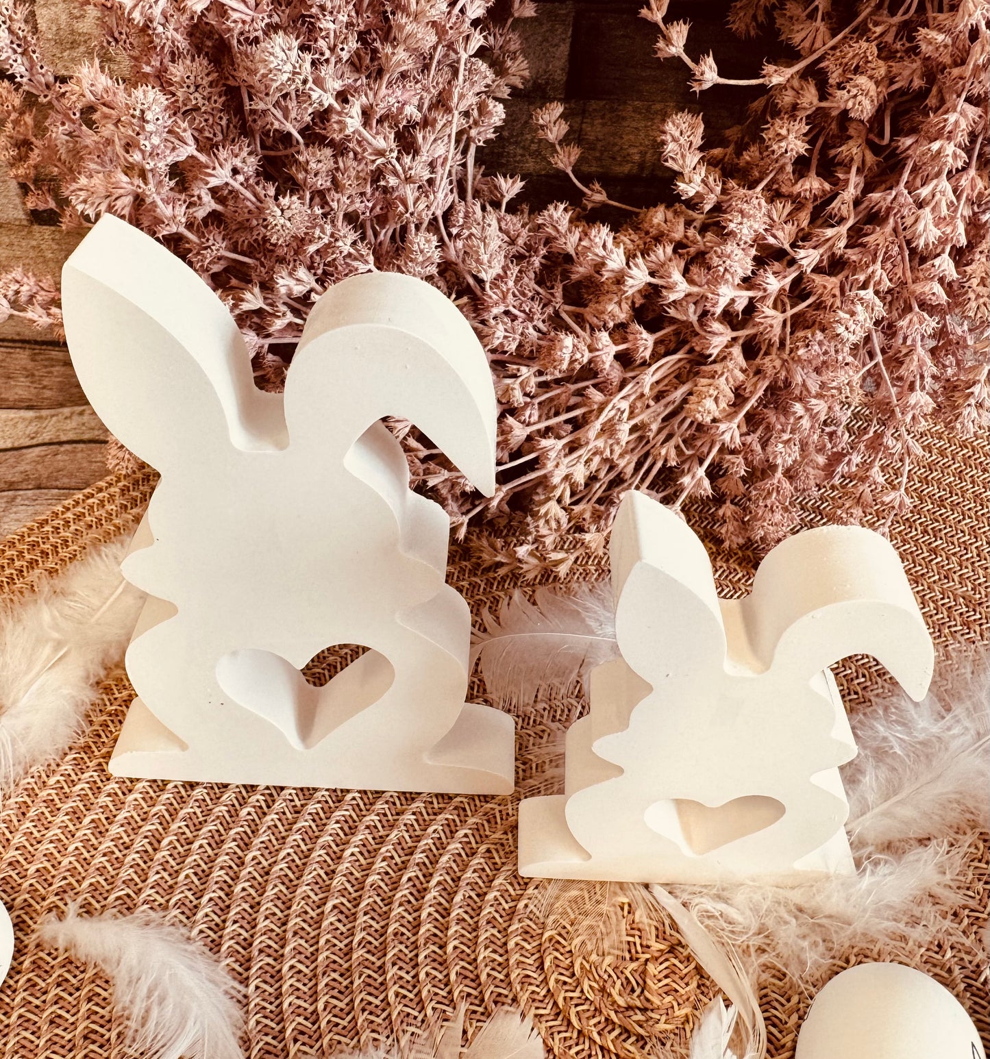 Silikonform Hase mit Herz am Bauch in 2 Größen
