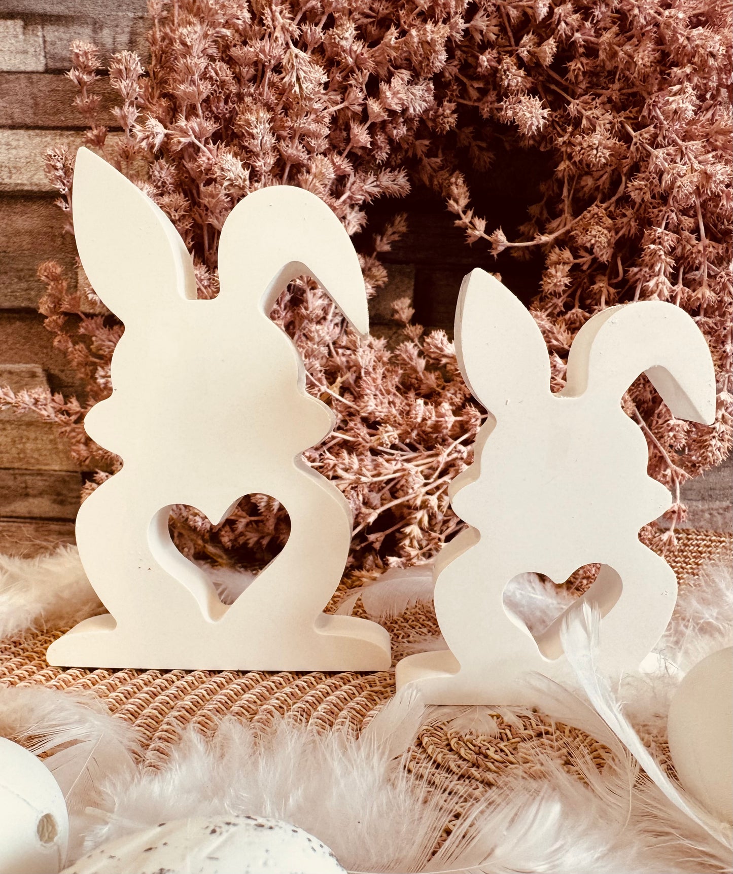 Silikonform Hase mit Herz am Bauch in 2 Größen
