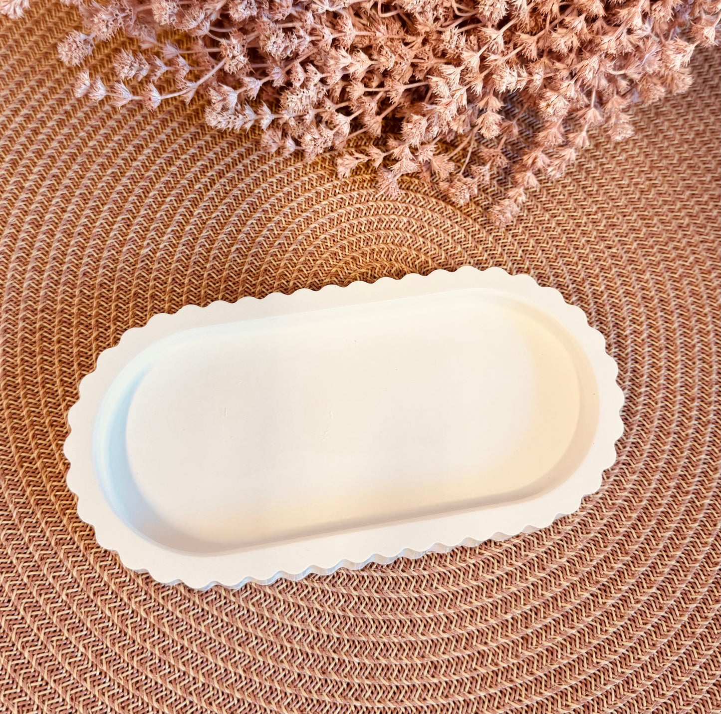 Silikonform Tablett oval mit Rillen