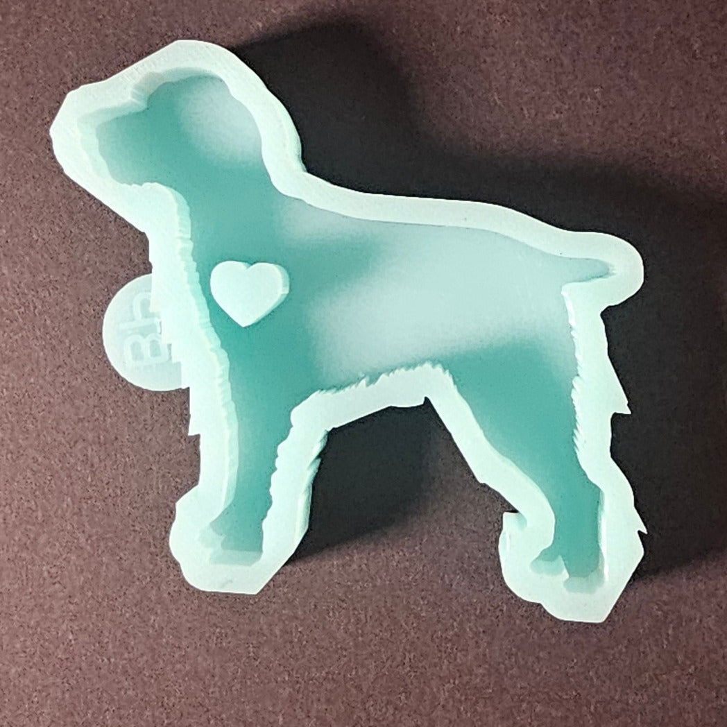 Silikonform: Hund mit Herz