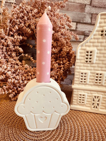 Silikonform Cupcake Stabkerzenhalter