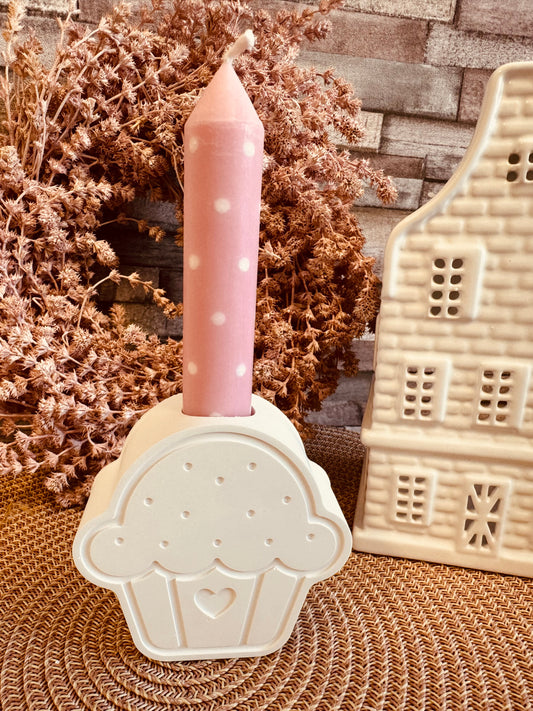Silikonform Cupcake Stabkerzenhalter