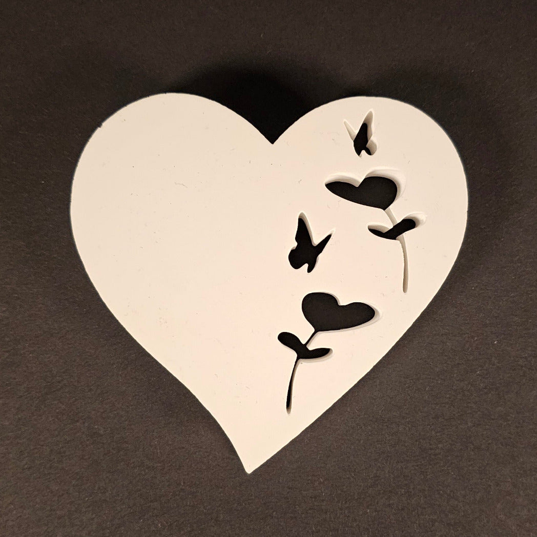 Silikonform: Stecker "Frühlingsherz"