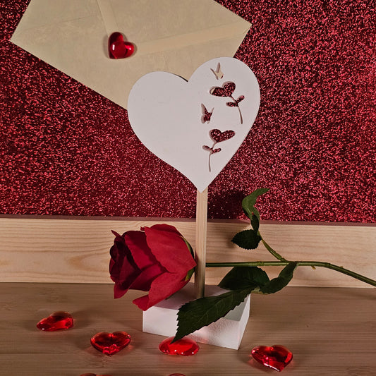 Silikonform: Stecker "Frühlingsherz"