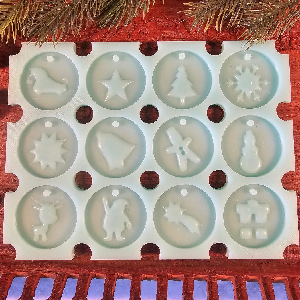 Silikonform: Anhänger "Weihnachten"