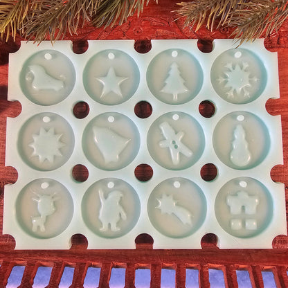 Silikonform: Anhänger "Weihnachten"