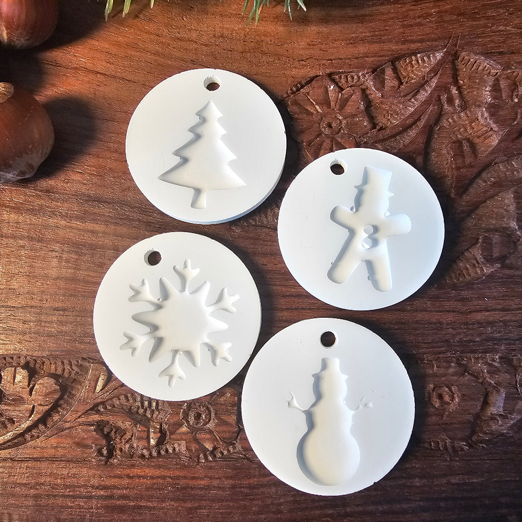 Silikonform: Anhänger "Weihnachten"
