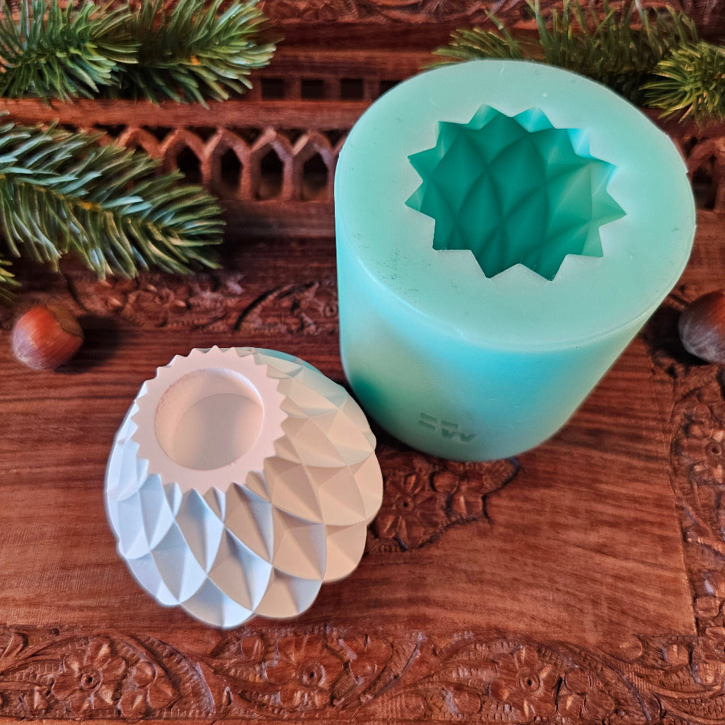 Silikonform: Kerzenhalter Weihnachtsbaum "Raute" (Kopie)
