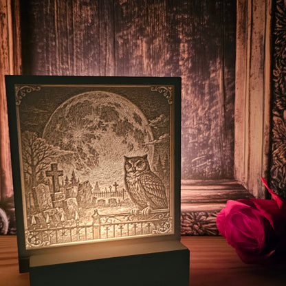 Silikonform: Lithophanie-Kachel "Friedhof"