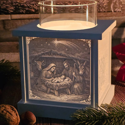 Silikonform: Lithophanie-Kachel "Weihnachtsgeschichte"
