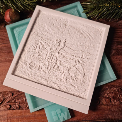 Silikonform: Lithophanie-Kachel "Weihnachtsgeschichte"