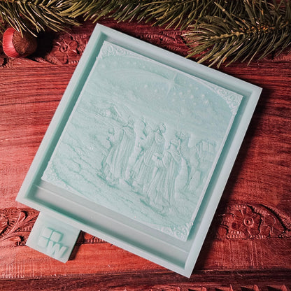 Silikonform: Lithophanie-Kachel "Weihnachtsgeschichte"