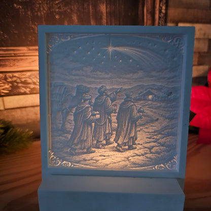Silikonform: Lithophanie-Kachel "Weihnachtsgeschichte"