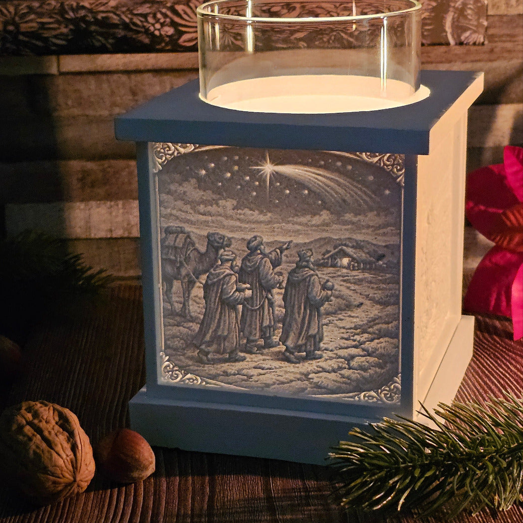 Silikonform: Lithophanie-Kachel "Weihnachtsgeschichte"