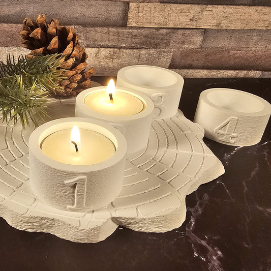 Silikonform: Teelichthalter "Advent-Set"