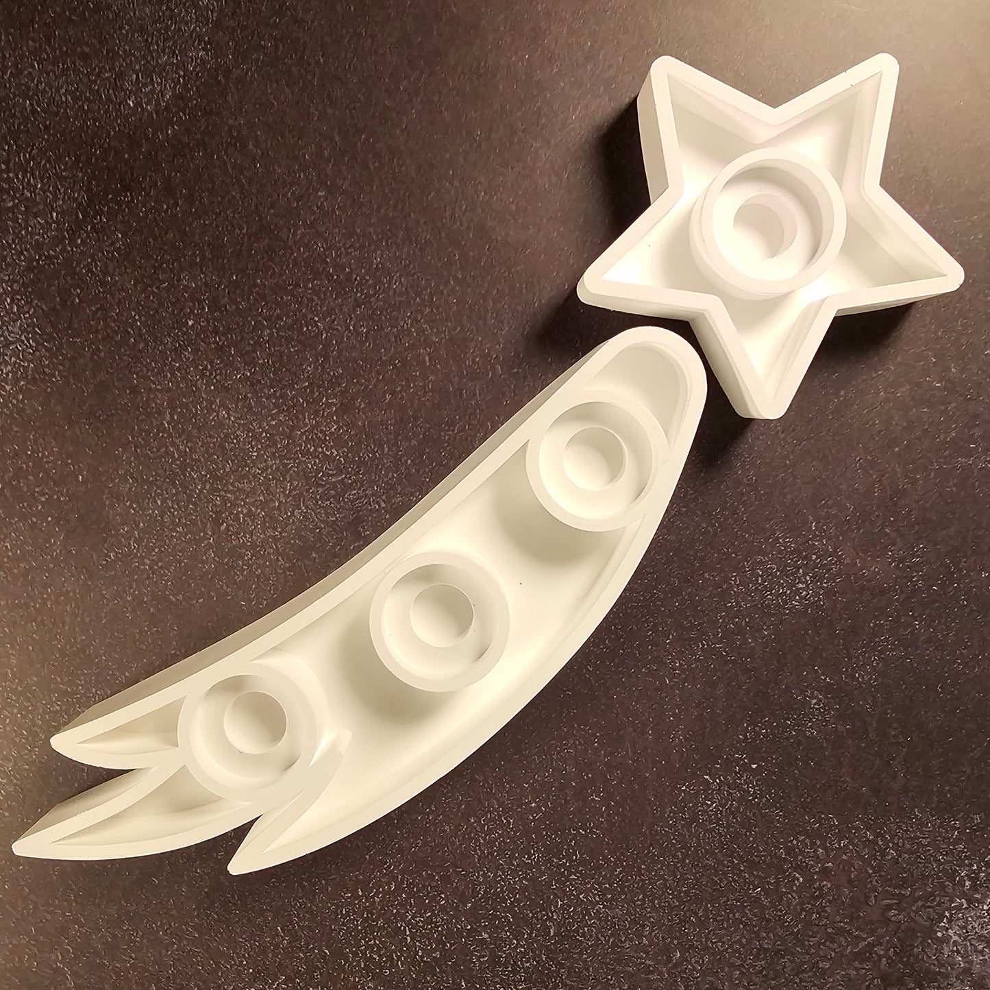 Silikonform: Stern und Schweif