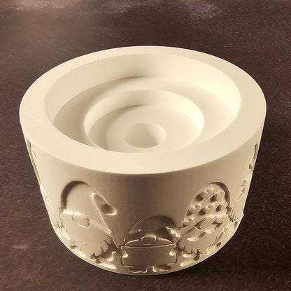 Silikonform: Windlichtsockel "Weihnachtswichtel"