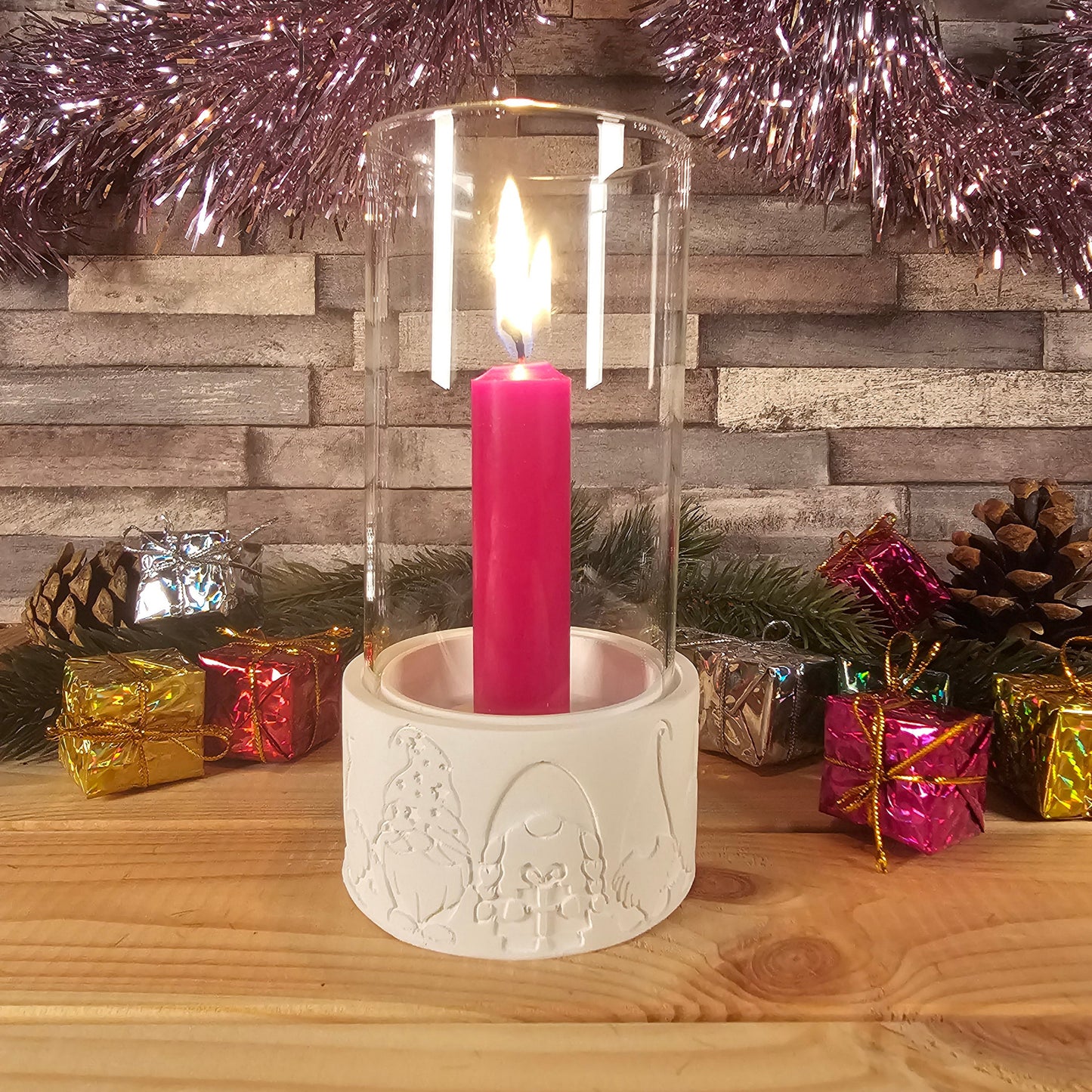 Silikonform: Windlichtsockel "Weihnachtswichtel"