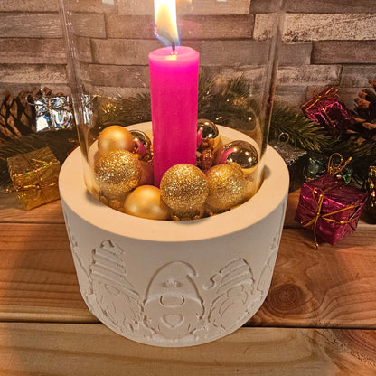 Silikonform: Windlichtsockel "Weihnachtswichtel"