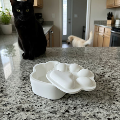 Silikonform: Dose "Pfote"