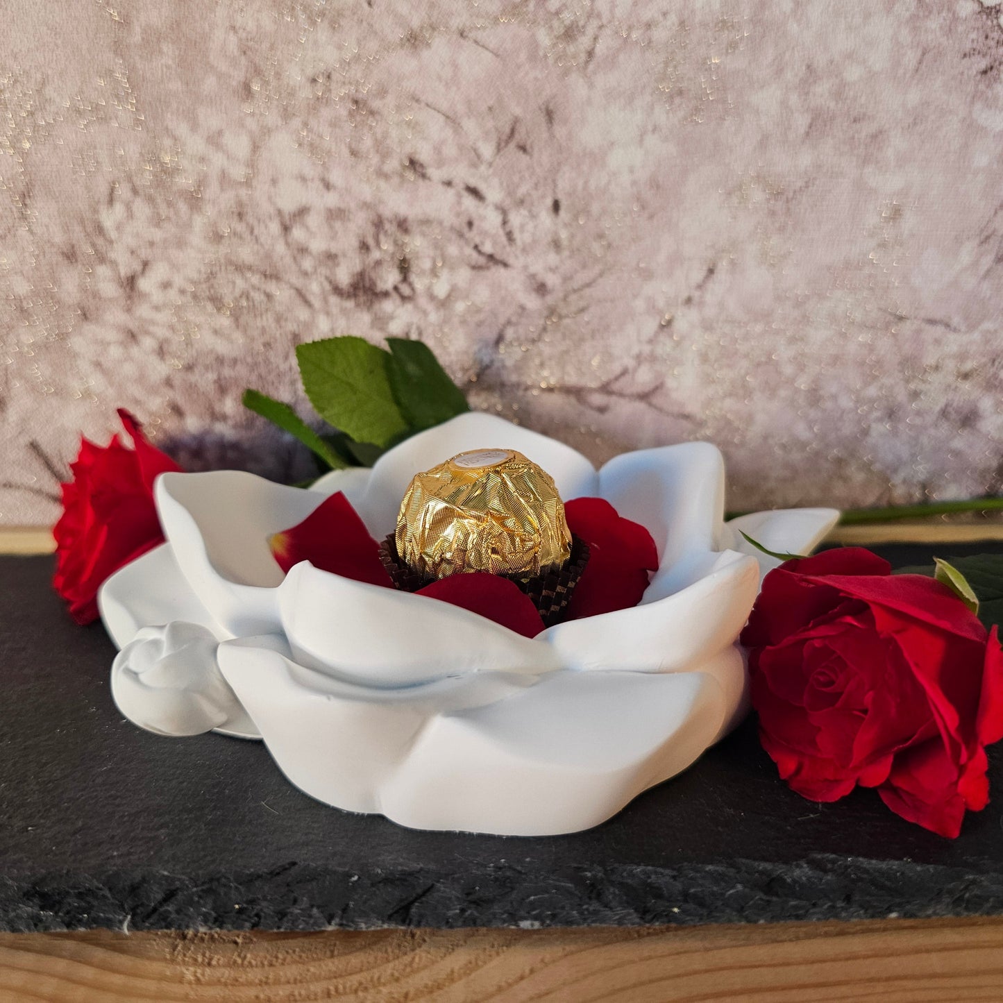 Silikonform: Schale "Offene Rosenblüte"