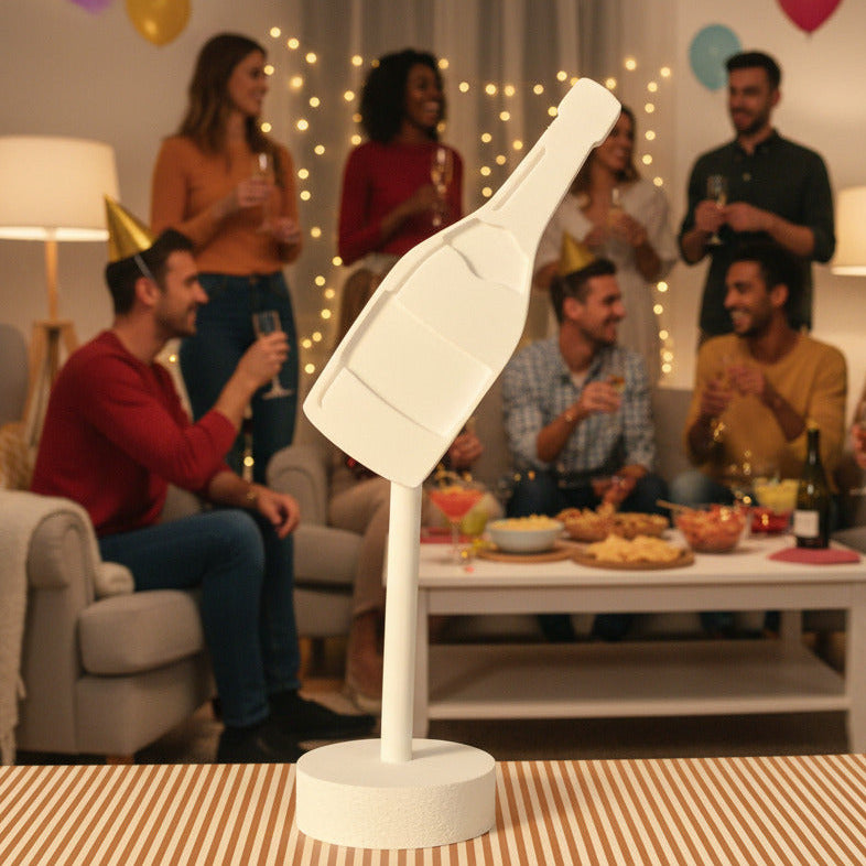 Silikonform: Stecker "Champagnerflasche"