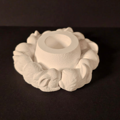 Silikonform: Stabkerzenhalter "Hasenrunde"